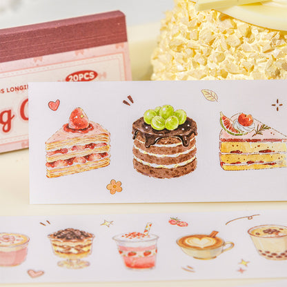 "The Glutton Moment" 20 Sheets of Cute Foodie Stickers Mini Sticker Books