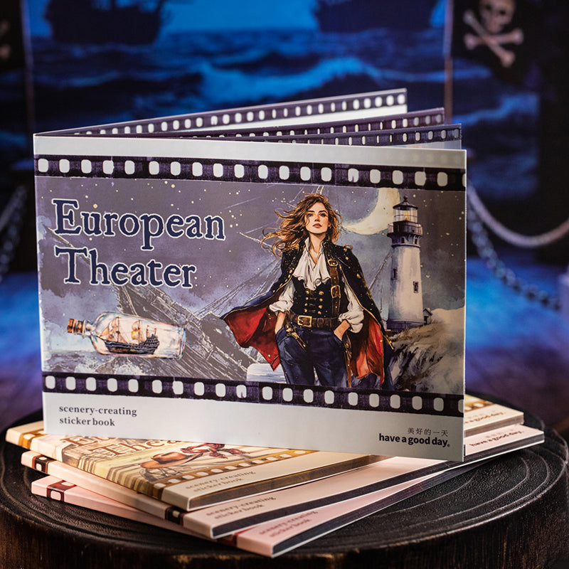 "European Theater" Sticker Books Pre-cut PET Sticker Books 20 Sheets in