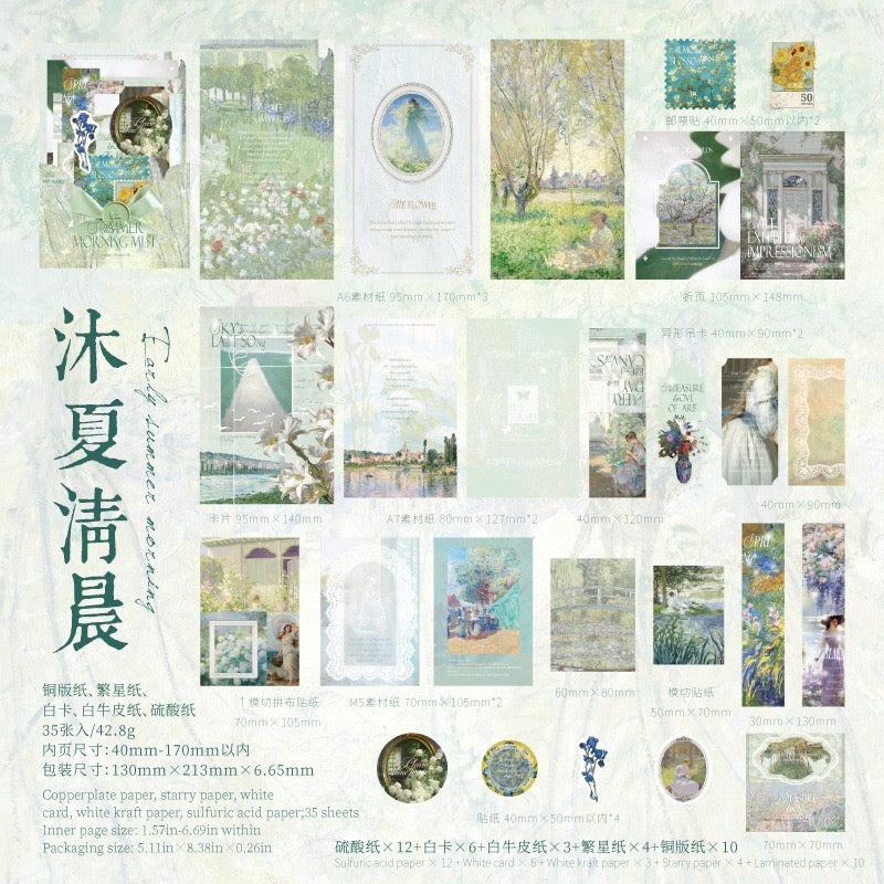 Large Multi-Material Deco Paper Pack 35 Sheets in