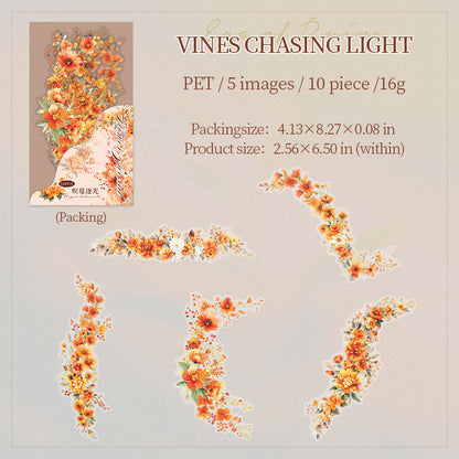 "Floral Expansion" 10pcs Large Sized Flower Stickers