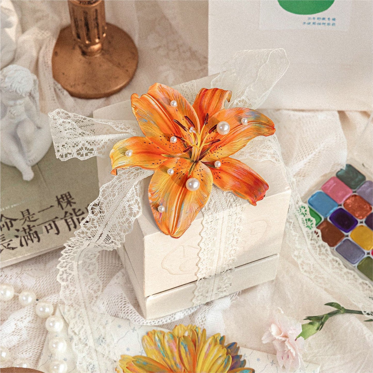 Large Sized Flower Stickers Cardboard Stickers 10pcs per pack