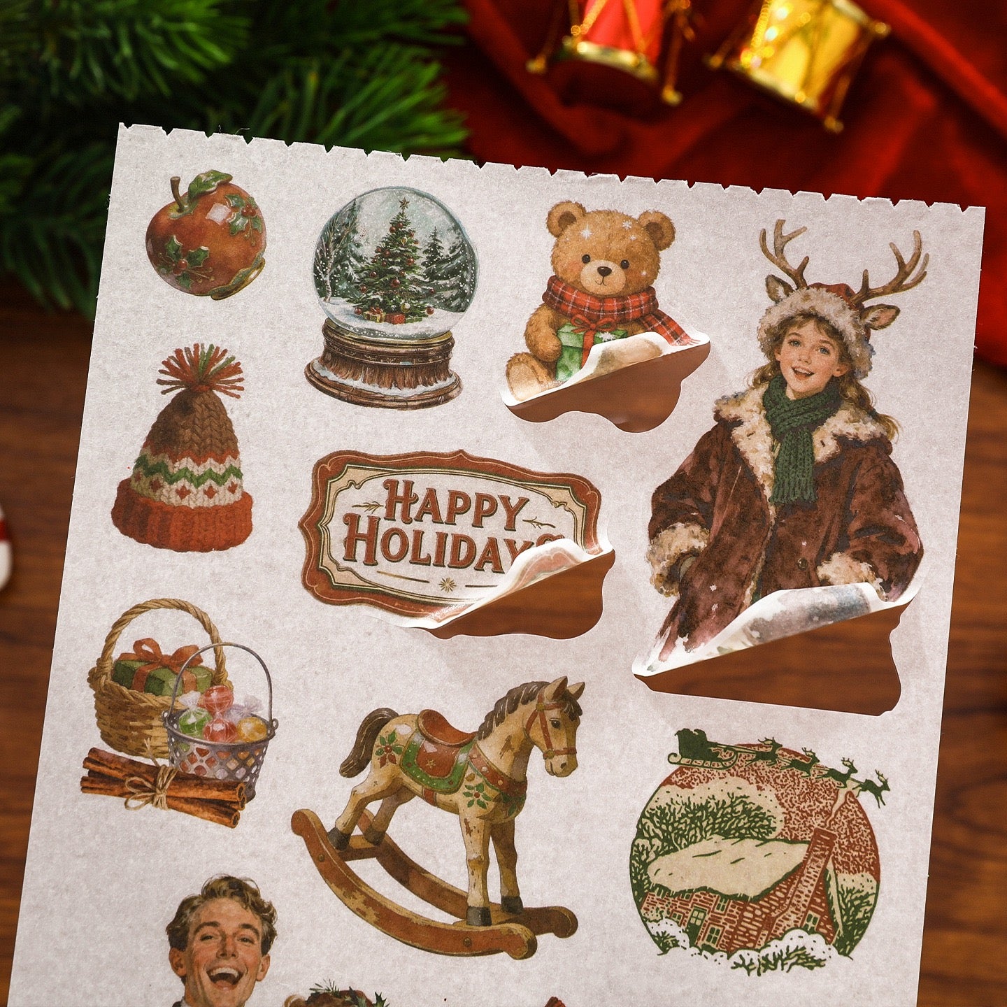 Winter Wishes Washi Sticker Book 30pcs Sticker & 20pcs Deco Papers