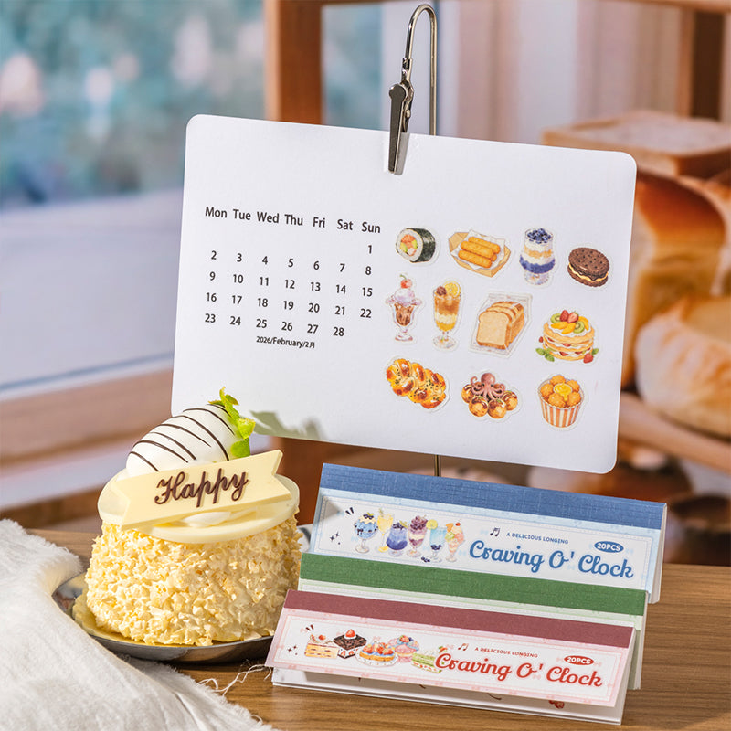 "The Glutton Moment" 20 Sheets of Cute Foodie Stickers Mini Sticker Books