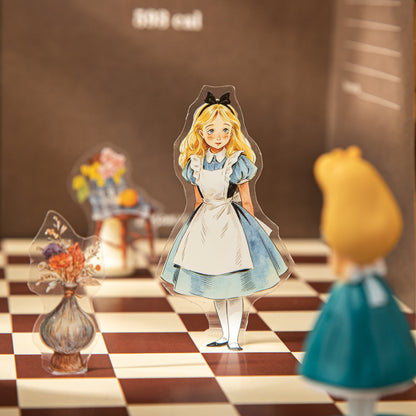 Alice Sticker Book with 50 Sheets of PET Stickers for Scrapbooking