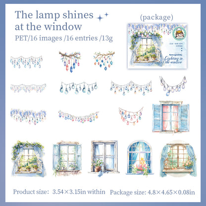 "Lights and Windows" 16pcs PET Stickers