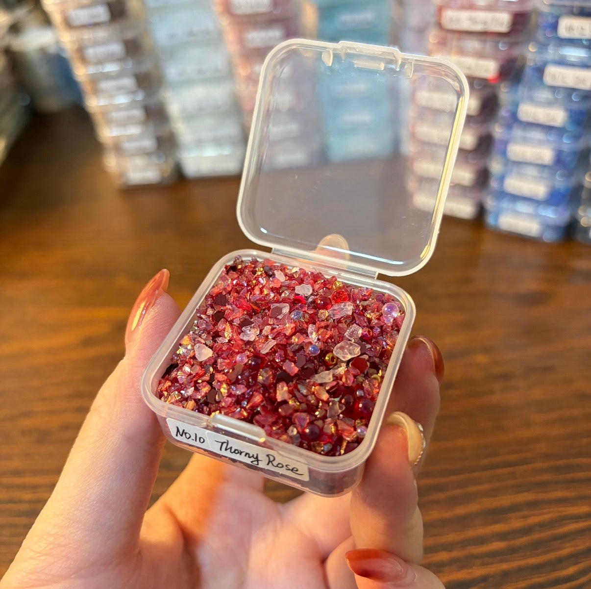 Assorted Glass Chip Beads, Resin Shaker & Journal Embellishments