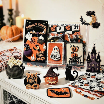 Knitting Style Halloween Sticker Pack 100pcs in PET Stickers and Deco Papers