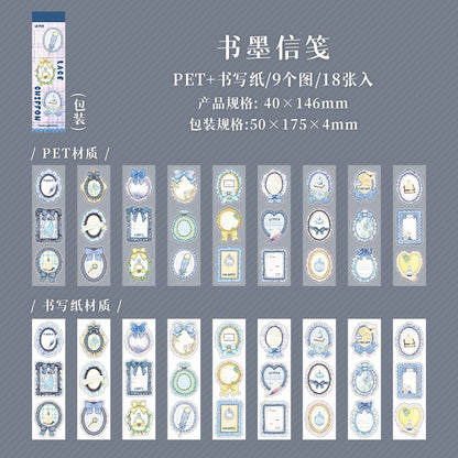 Lace Chiffon Sticker Books Cute Stickers Pre-cut