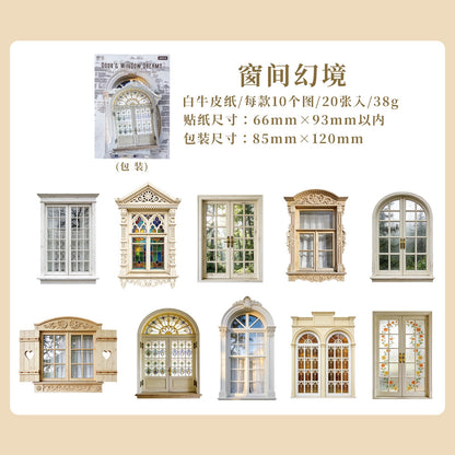 Door & Window Dreams 20pcs Cardboard Stickers