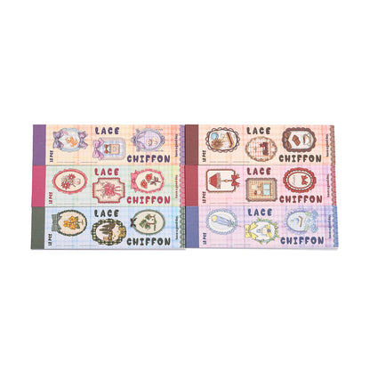 Lace Chiffon Sticker Books Cute Stickers Pre-cut