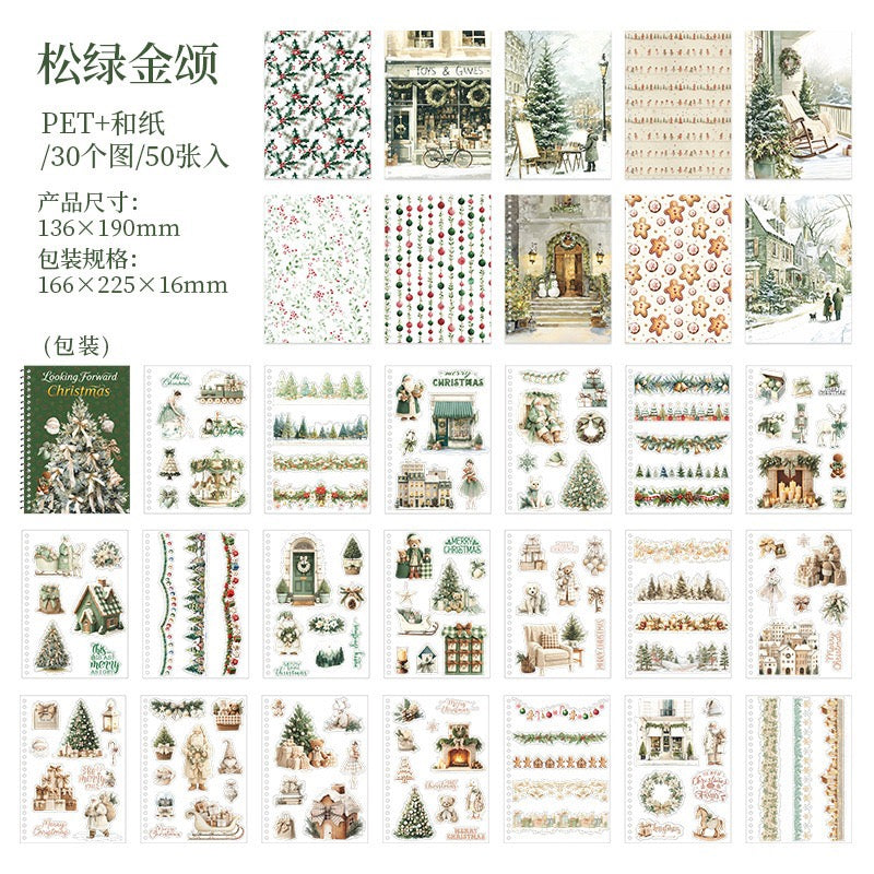 Looking Forward Christmas Sticker Books 50 sheets in