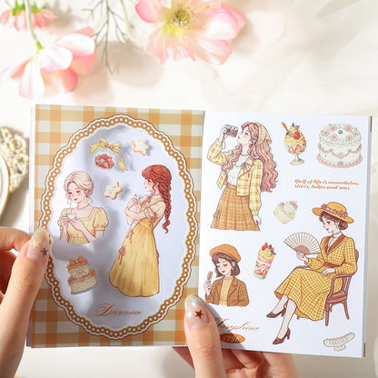 Encounter Charming Lady Sticker Books Pre-cut Washi and PET Stickers