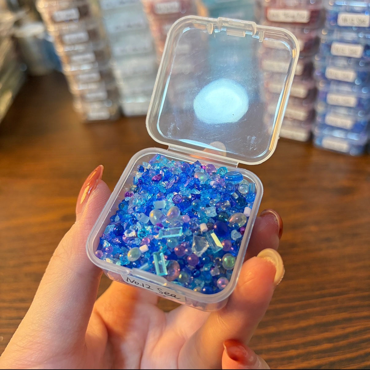 Assorted Glass Chip Beads, Resin Shaker & Journal Embellishments