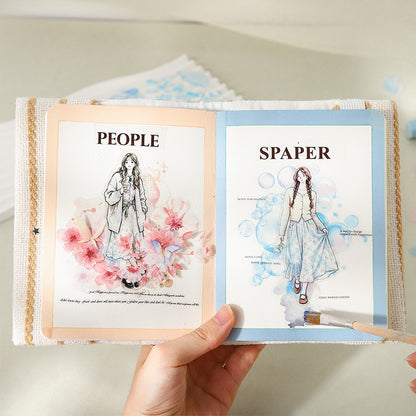 Watercolor Sticker Books 20 Sheets in Pre-cut PET Stickers