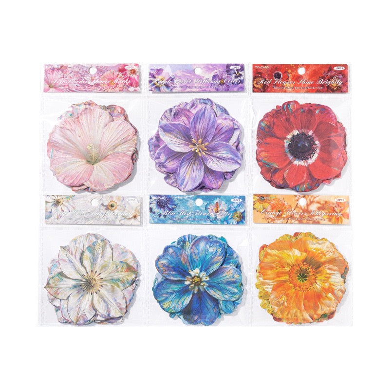 Large Sized Flower Stickers Cardboard Stickers 10pcs per pack