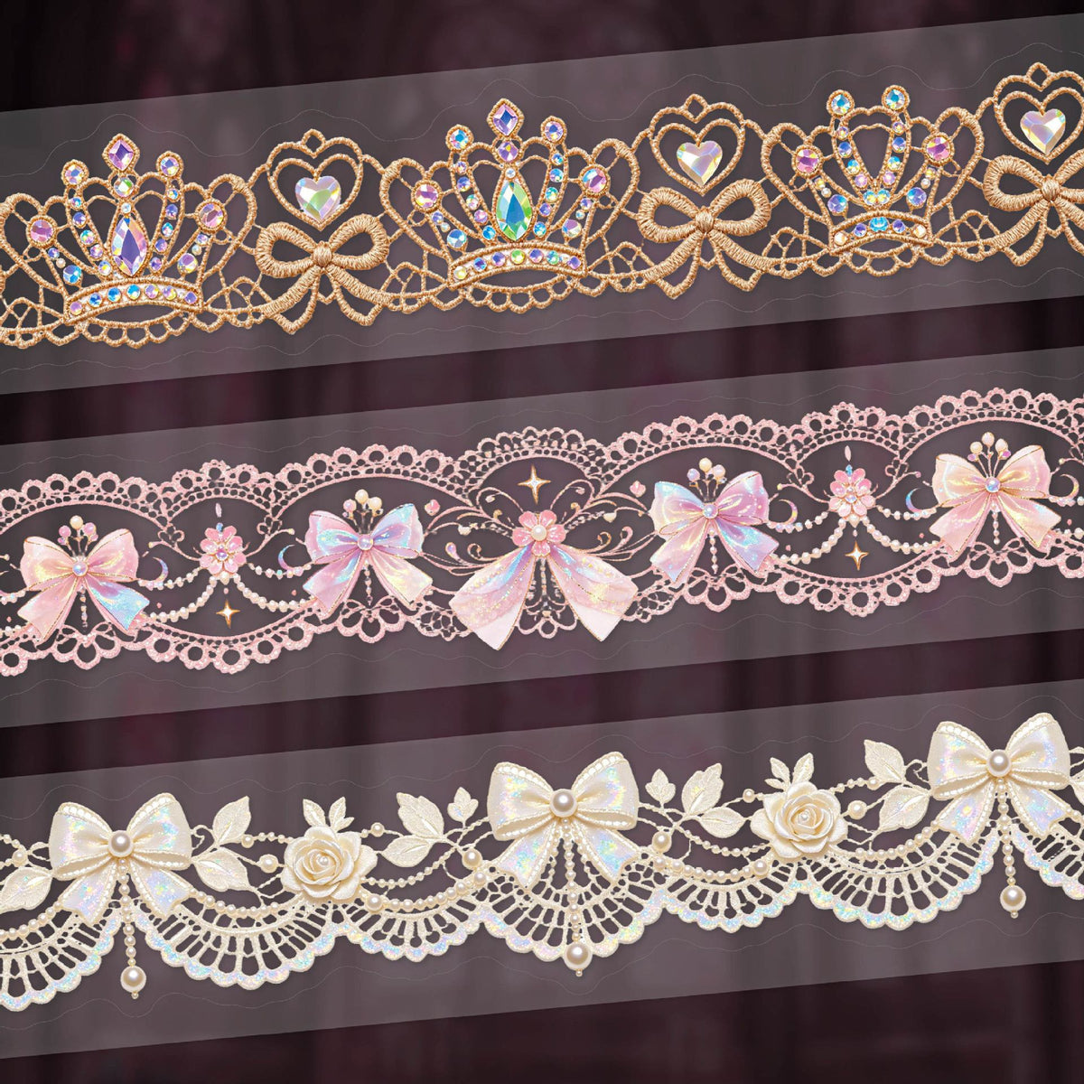 Dreamy Lace Garland PET Tape Pre-cut