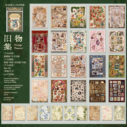 Vintage Treasury Sticker Book 30 Sheets in