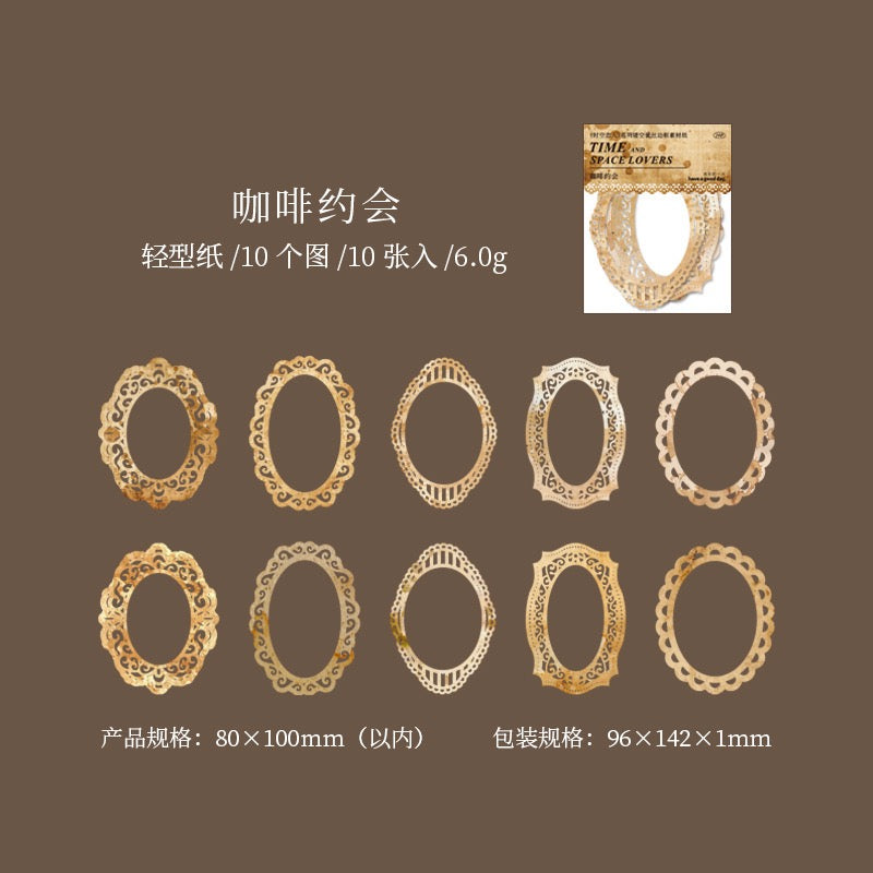 Elegant Vintage Die-cut Paper Frames 10pcs each