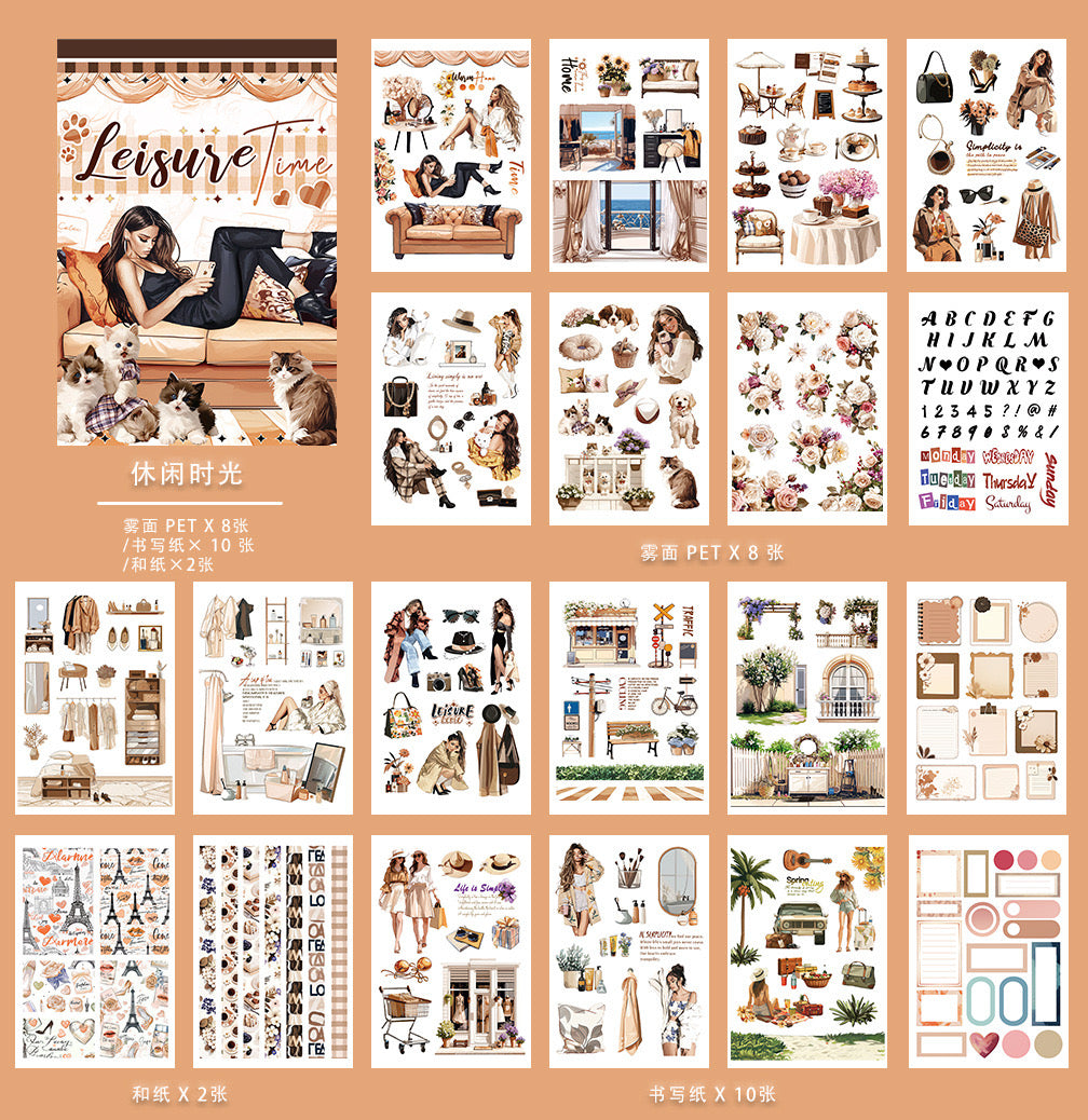 (Aug.25th) 20 sheets of Sticker Books for decorating and scrapbooking