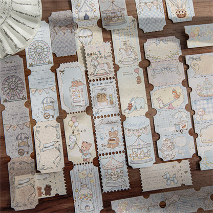 Golden Lined Cute Stickers 20pcs in