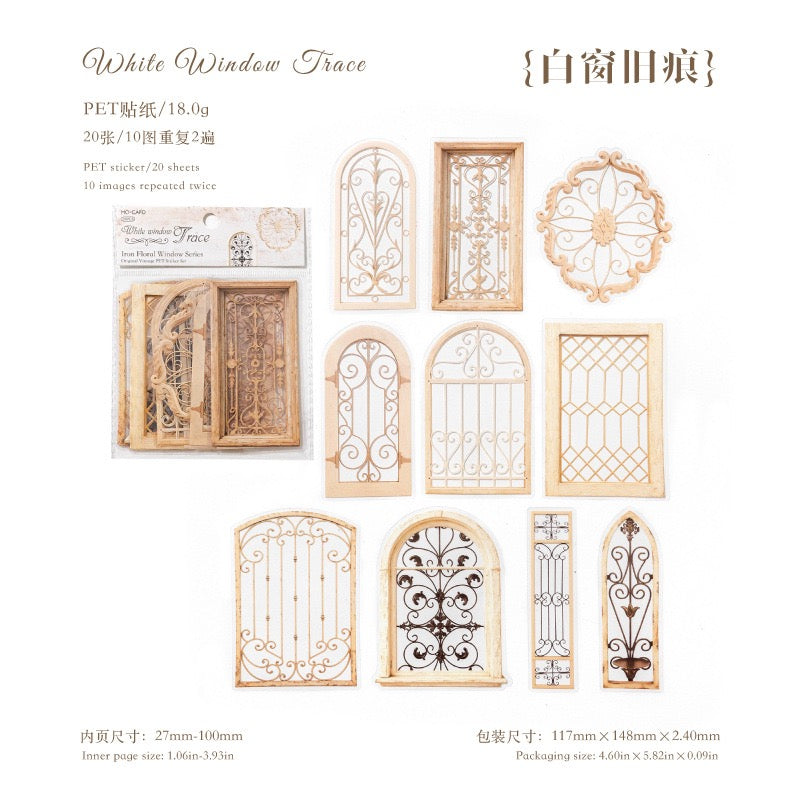Rusty Window 20pcs Large Sized PET Window Stickers
