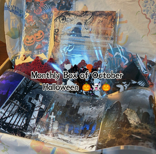 Monthly Box of October 2026 Halloween Themed Journal Supplies