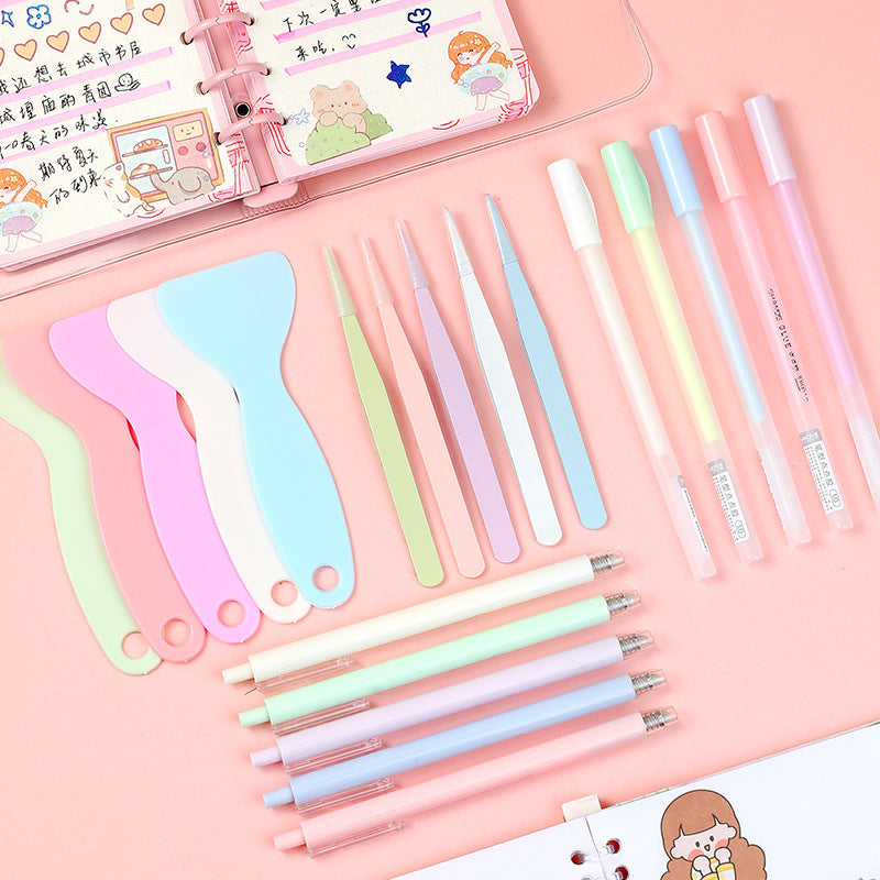 <Tweezers+Glue Pen+Knife Pen+Sticker Spreader> 4 Tools a Set