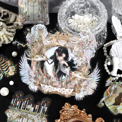 "Thorny Poems" 20pcs Golden Lined Stickers for Scrapbooking Art