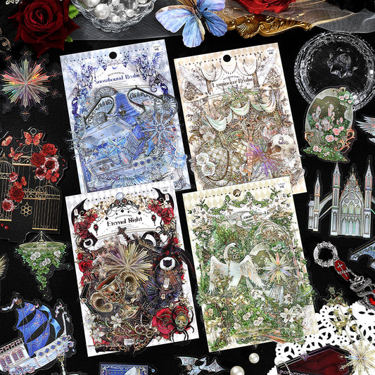 "Thorny Poems" 20pcs Golden Lined Stickers for Scrapbooking Art