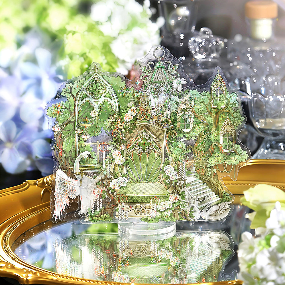 "Thorny Poems" 20pcs Golden Lined Stickers for Scrapbooking Art