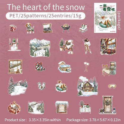 “The Fun of Winter” 25pcs PET Stickers no repeat