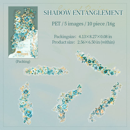 "Floral Expansion" 10pcs Large Sized Flower Stickers