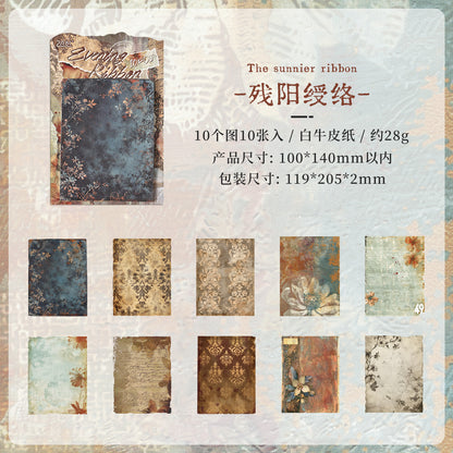 "Rust Seal" 10pcs Vintage Background Stickers