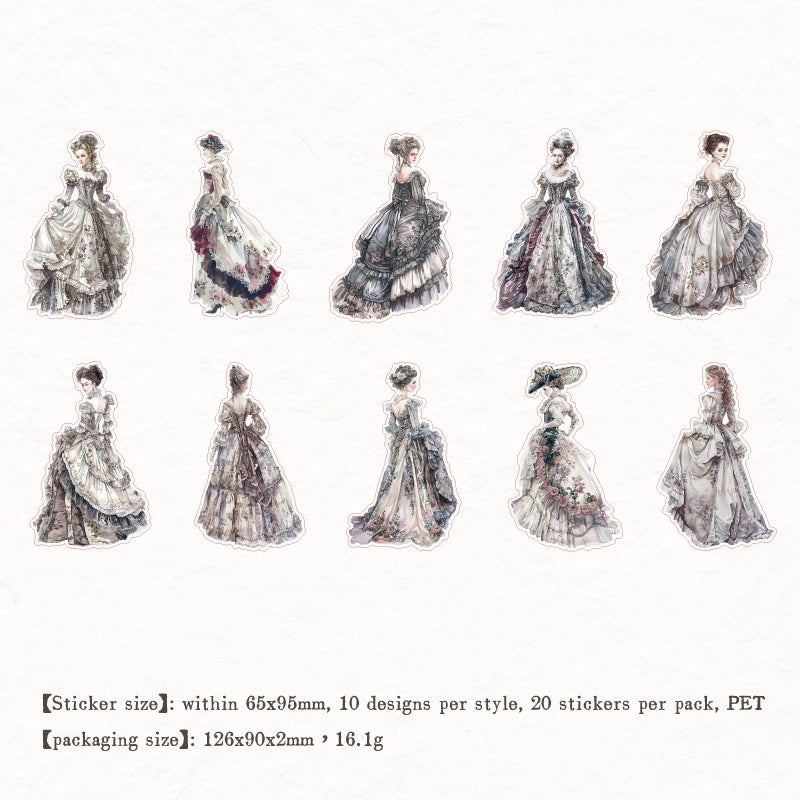 "Victorian Ladies" 20pcs PET Stickers