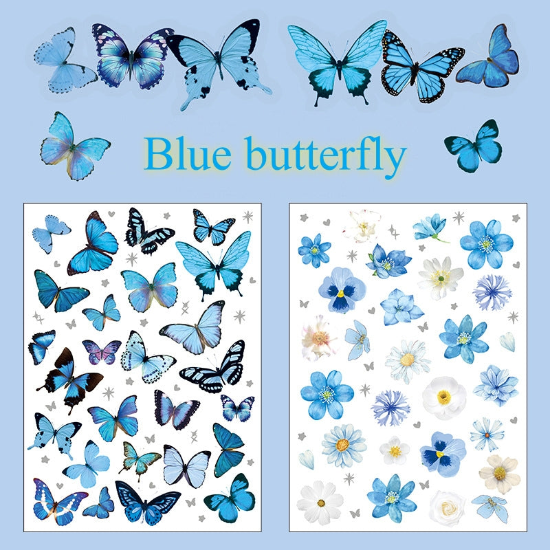 (17.July) 2 Sheets Pre-cut Butterflies Stickers for Scrapbooking and Decorating