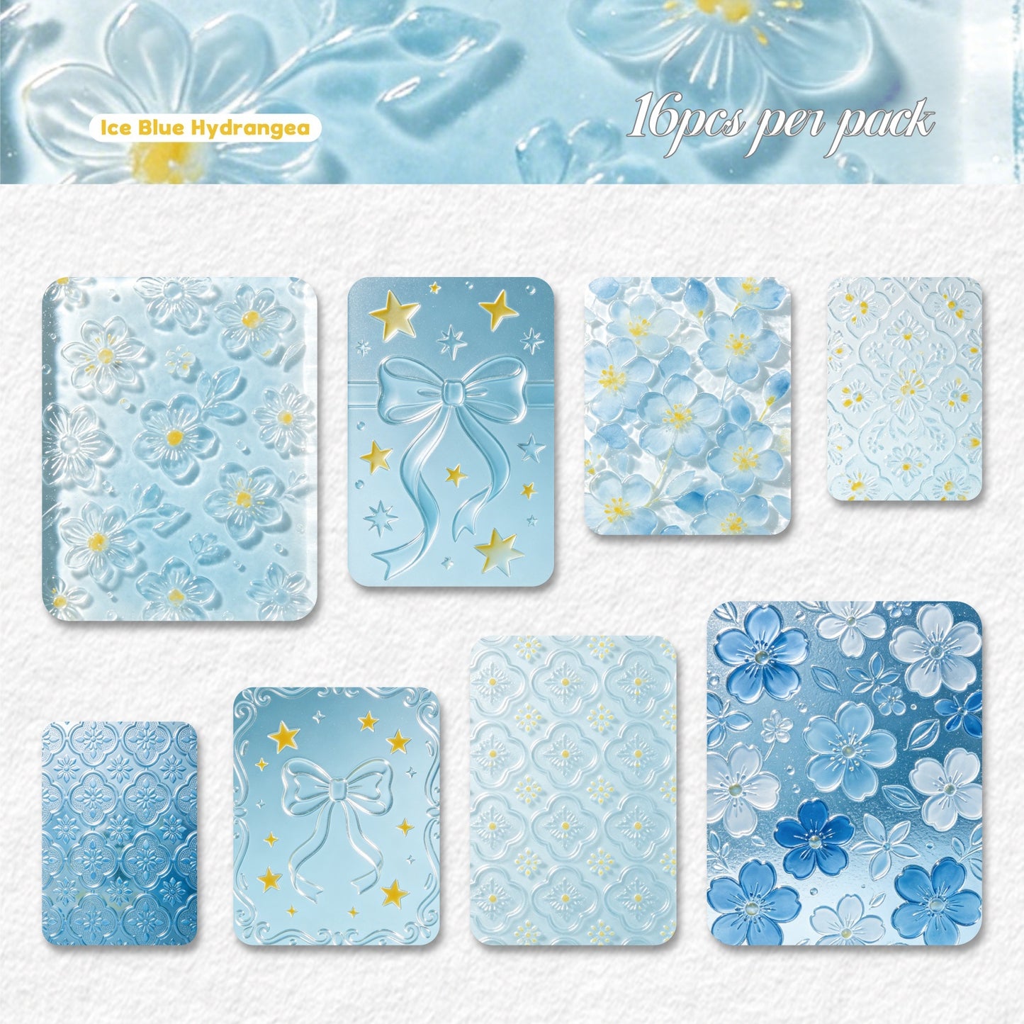 Glass-like Vellum Deco Papers for Scrapbooking 16pcs