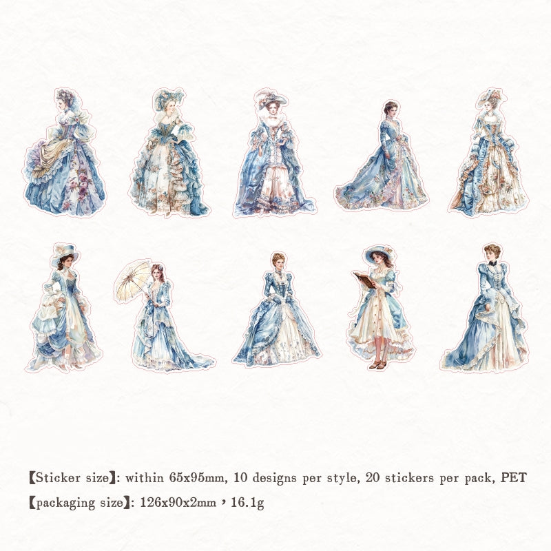 "Victorian Ladies" 20pcs PET Stickers