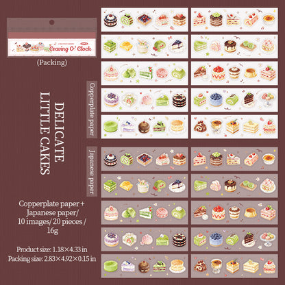 "The Glutton Moment" 20 Sheets of Cute Foodie Stickers Mini Sticker Books