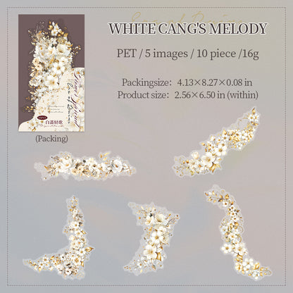 "Floral Expansion" 10pcs Large Sized Flower Stickers