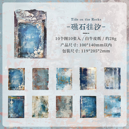 "Rust Seal" 10pcs Vintage Background Stickers