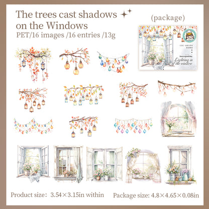 "Lights and Windows" 16pcs PET Stickers