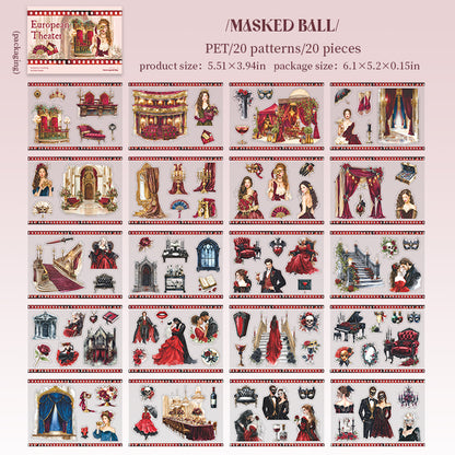 "European Theater" Sticker Books Pre-cut PET Sticker Books 20 Sheets in