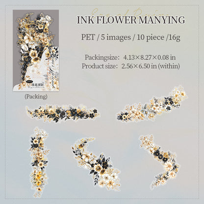 "Floral Expansion" 10pcs Large Sized Flower Stickers