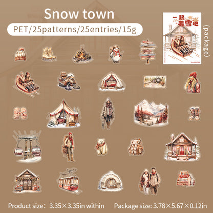 “The Fun of Winter” 25pcs PET Stickers no repeat
