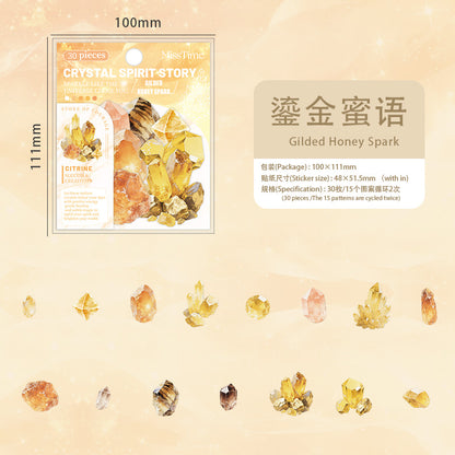 "Crystal Spirit" 30pcs Frosted PET Stickers