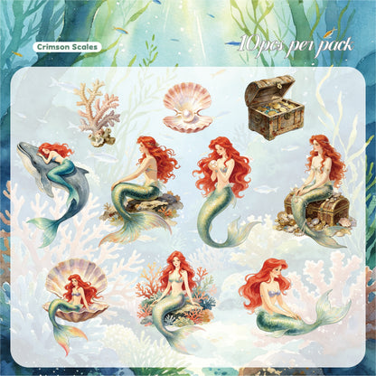 Fairy Ballads 10pcs Thin Cardboard Stickers Princess Stickers for Scrapbooking