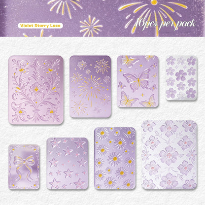 Glass-like Vellum Deco Papers for Scrapbooking 16pcs