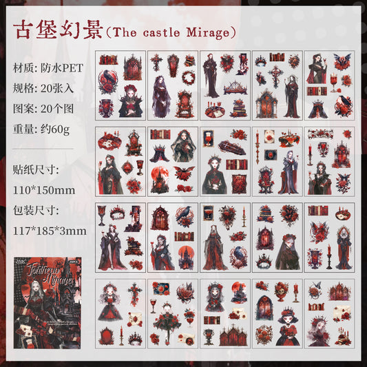 "Dark Night" Gothic PET Sticker Books