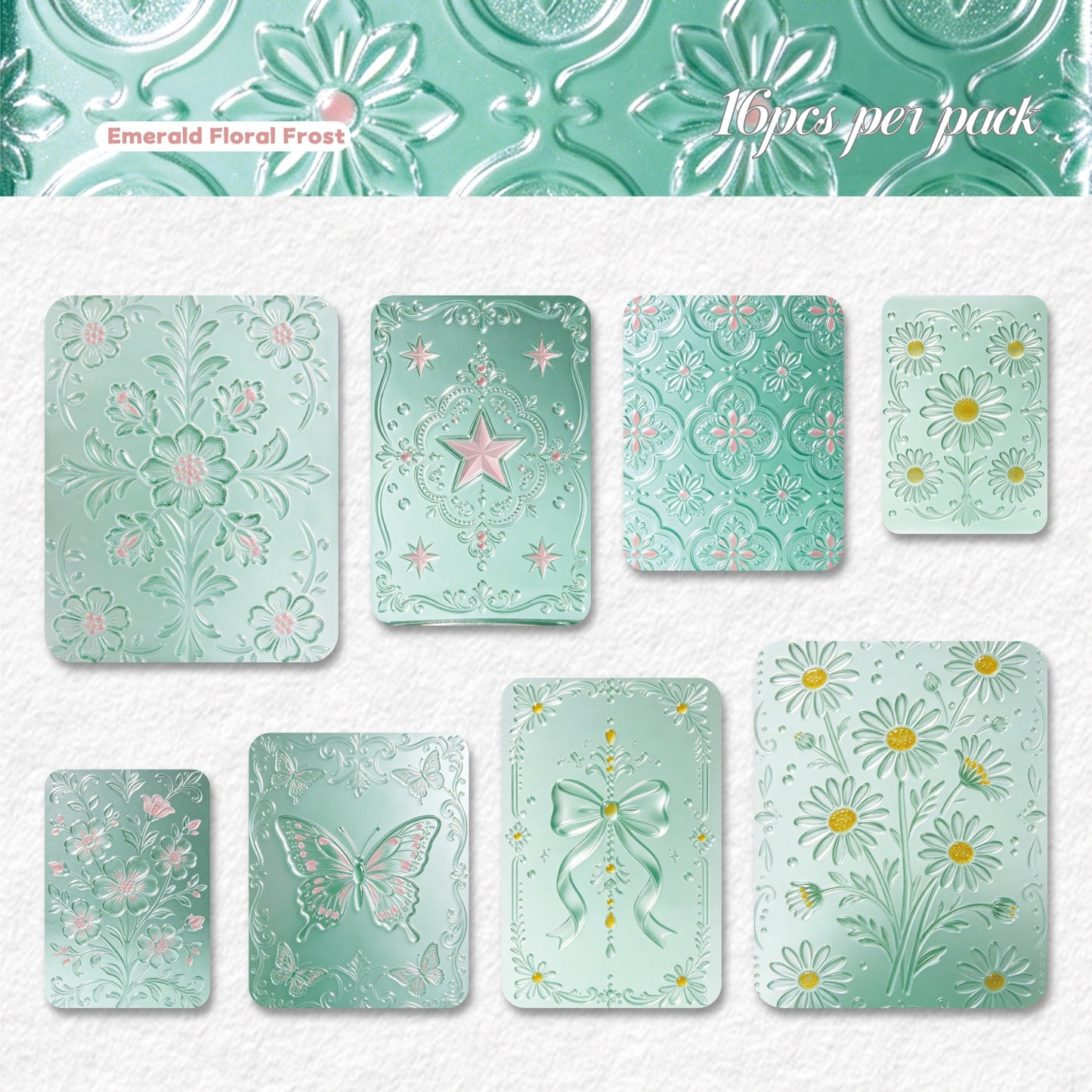 Glass-like Vellum Deco Papers for Scrapbooking 16pcs